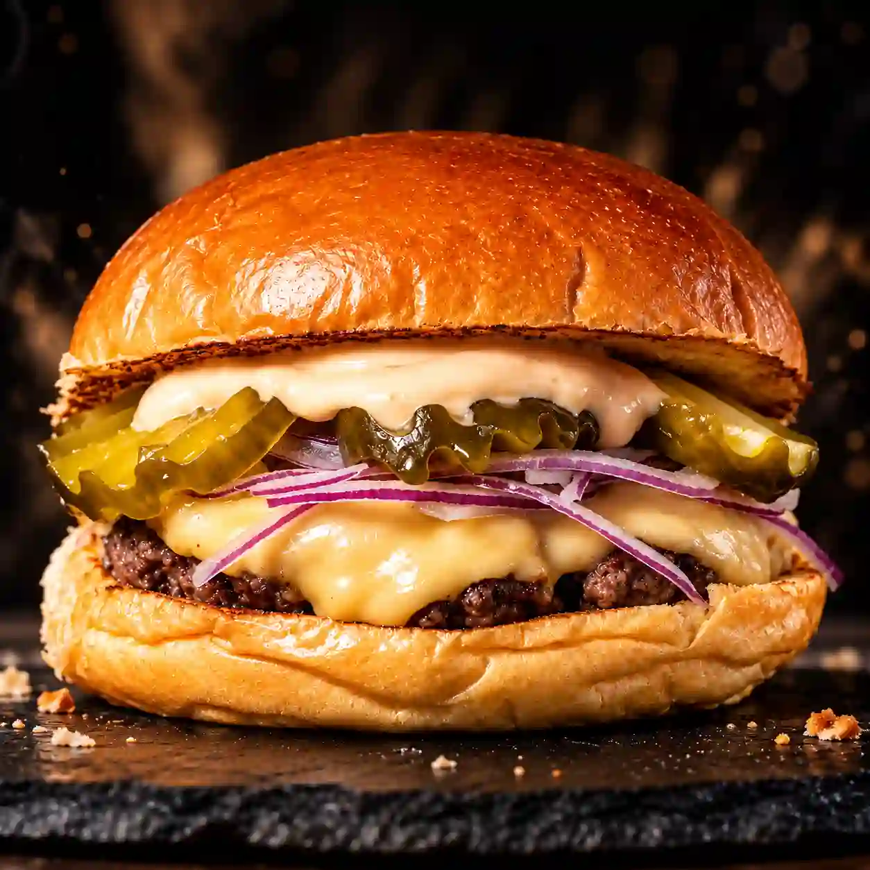 The Vila — hambúrguer smash com cheddar e bacon